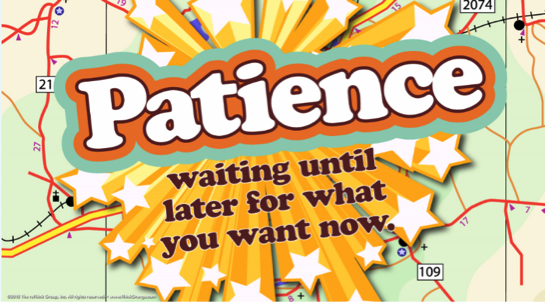 Image result for patience waiting for later